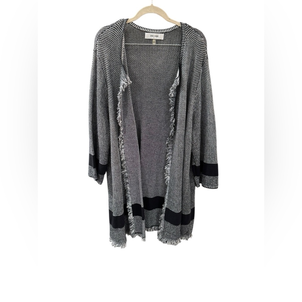Jones Studio Black and Gray Cardigan